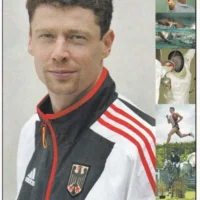 Eric Walther (Pentathlon) - hand signed card 10x15cm