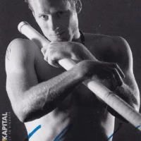 Lars Börgeling (salto con l'asta) - hand signed card 10x15cm