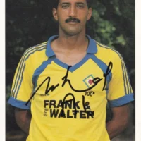 Cartolina ufficiale Eintracht Braunschweig autografata da Ali Muhamed Mahjoubi