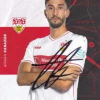 Cartolina ufficiale VfB Stuttgartg autografata da Atakan Karazor