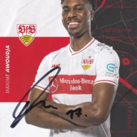 Cartolina ufficiale VfB Stuttgartg autografata da Maxime Awoudja