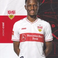 Cartolina ufficiale VfB Stuttgartg autografata da Momo Cissé