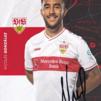 Cartolina ufficiale VfB Stuttgartg autografata da Nicolas Gonzalez