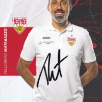 Cartolina ufficiale VfB Stuttgartg autografata da Pellegrino Matarazzo