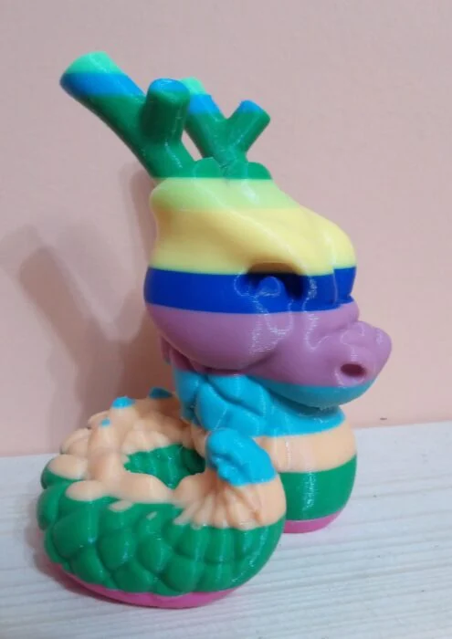 Stampato in 3D – Drago Cinese Arcobaleno
