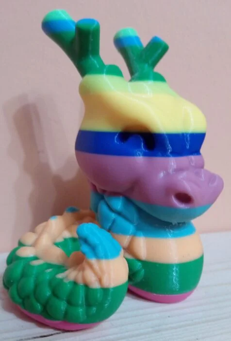 Stampato in 3D – Drago Cinese Arcobaleno
