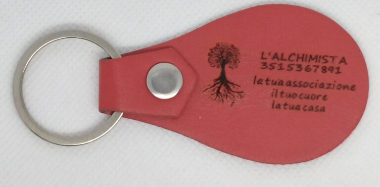 Portachiave personalizzato simil pelle