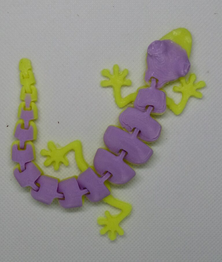 Stampato in 3D – Geko della fortuna snodabile