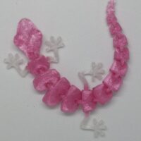 Stampato in 3D - Geko della fortuna snodabile