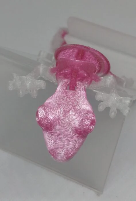 Stampato in 3D – Geko della fortuna snodabile
