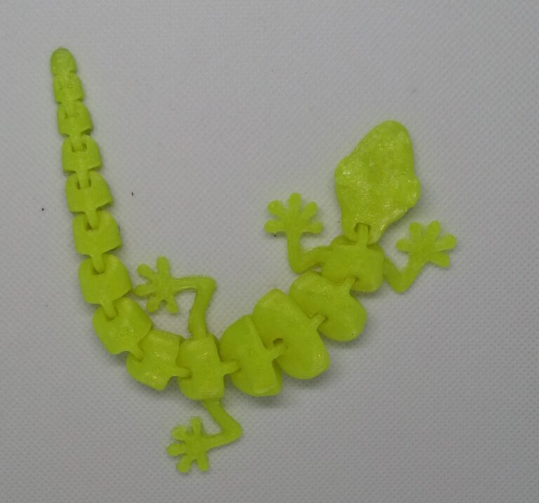 Stampato in 3D – Geko della fortuna snodabile (monocolore)