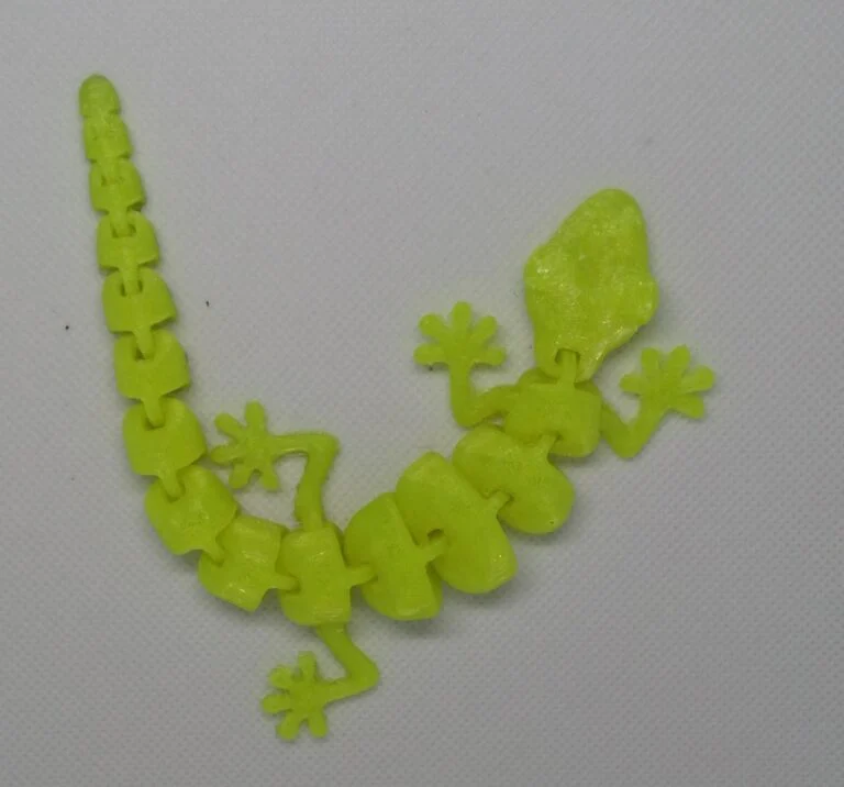 Stampato in 3D – Geko della fortuna snodabile (monocolore)