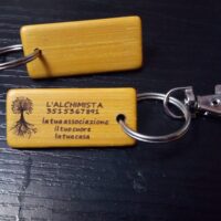 Portachiave personalizzato rettangolare legno