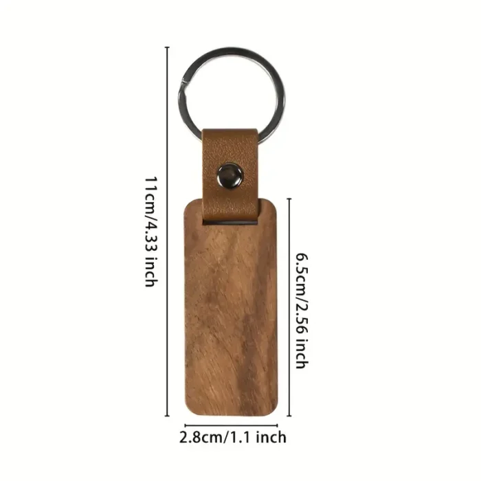 Portachiave personalizzato simil pelle e legno