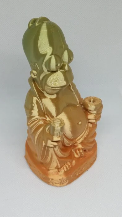 Homer Simpson Pop Art Buddha Version Mini Statua  – Stampa 3D