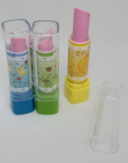 Gomma per cancellare a forma di rossetto