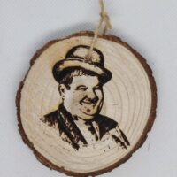 Quadretto tondo/calamita Oliver Hardy