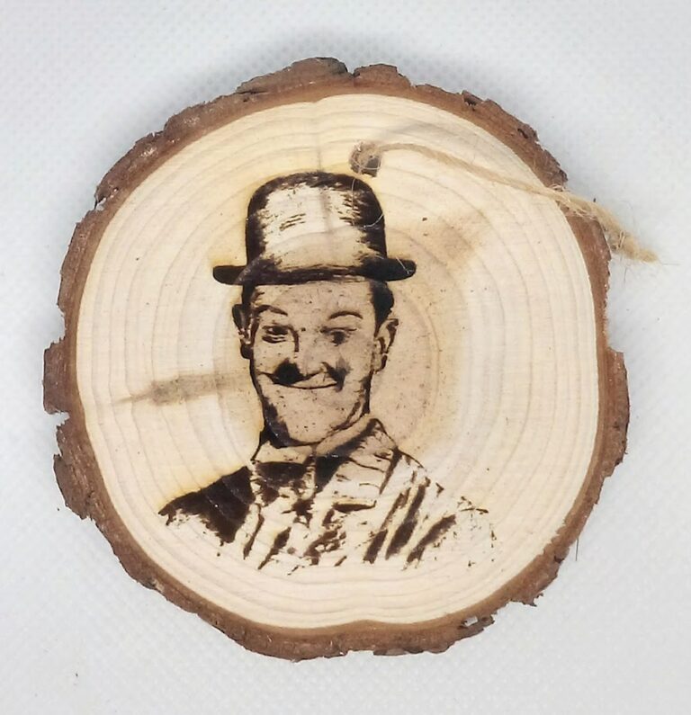 Quadretto tondo/calamita Stan Laurel
