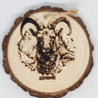 Quadretto tondo/calamita Aufidena Stambecco