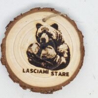 Quadretto tondo/calamita Aufidena Lasciami Stare