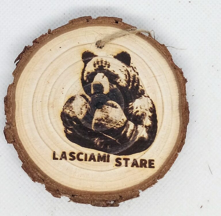 Quadretto tondo/calamita Aufidena Lasciami Stare