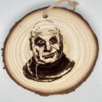 Quadretto tondo/calamita Zio Fester Addams