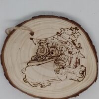 Quadretto tondo/calamita Gli antenati (The Flintstones)