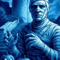 Alfedena Classic Monsters LA MUMMIA – Cartolina d’Arte in Edizione Limitata – Formato A5 (148 × 210 mm)