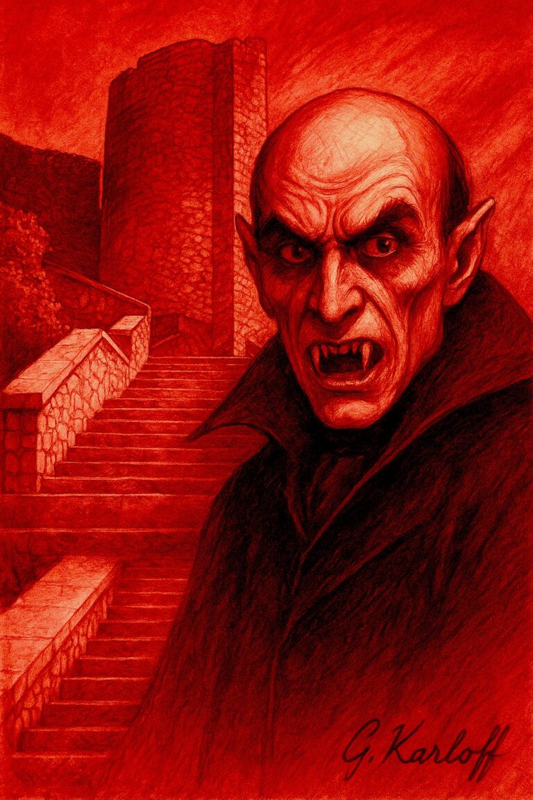 Alfedena Classic Monsters IL VAMPIRO – Cartolina d’Arte in Edizione Limitata – Formato A5 (148 × 210 mm)