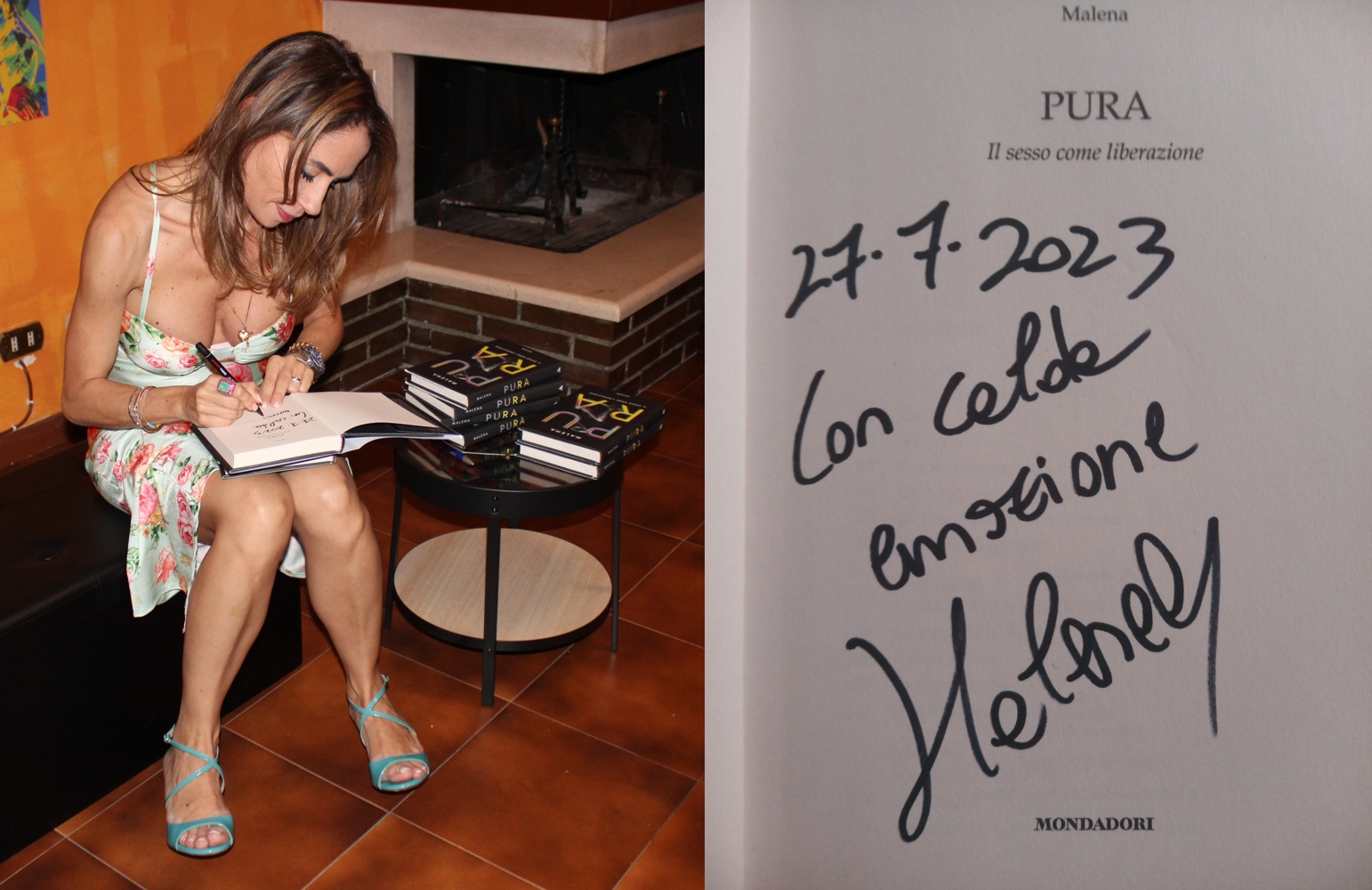 Pura. Il sesso come liberazione libro autografato da Malena aut04