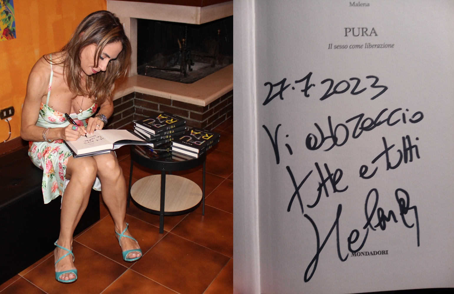 Pura. Il sesso come liberazione libro autografato da Malena aut01