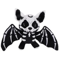 Pipistrello Vampiro Peluche – Bianco e Nero (circa 28 cm)
