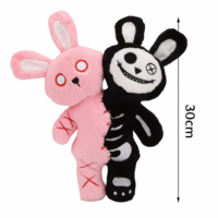 Peluche Coniglio Gotico 2 teste 30 cm