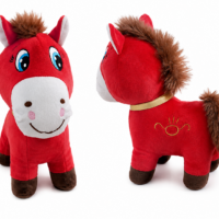 Asinello rosso 24 cm peluche