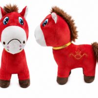 Asinello rosso 24 cm "sbagliato" peluche