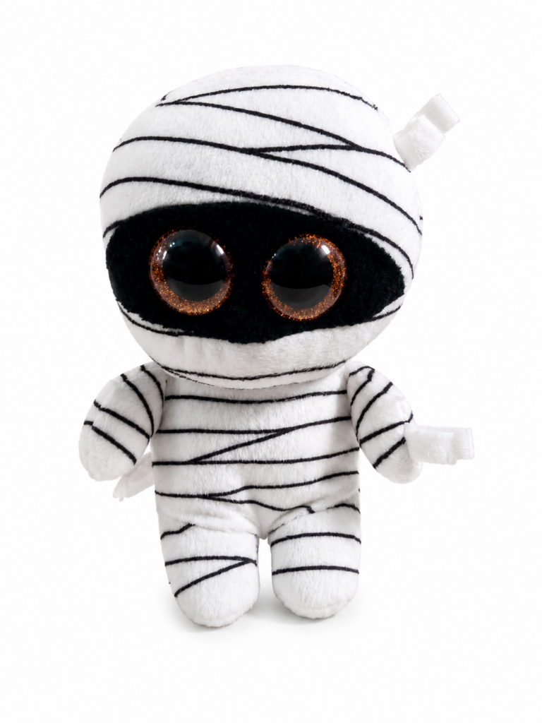 Occhioni Peluche Mummia – 16 cm bianca