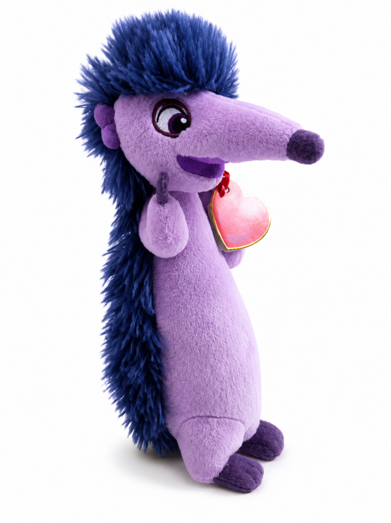 Occhioni Peluche Riccio viola di Ferdinand – 16 cm