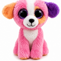 Occhioni Peluche Cagnolino Rainbow - 16 cm