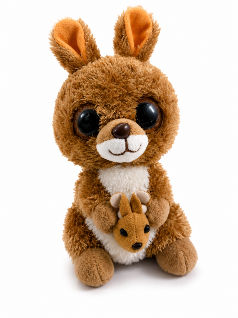 Occhioni Peluche Canguretta con figlio – 16 cm