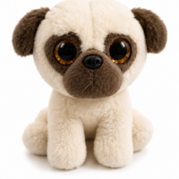 Occhioni Peluche Carlino - 16 cm