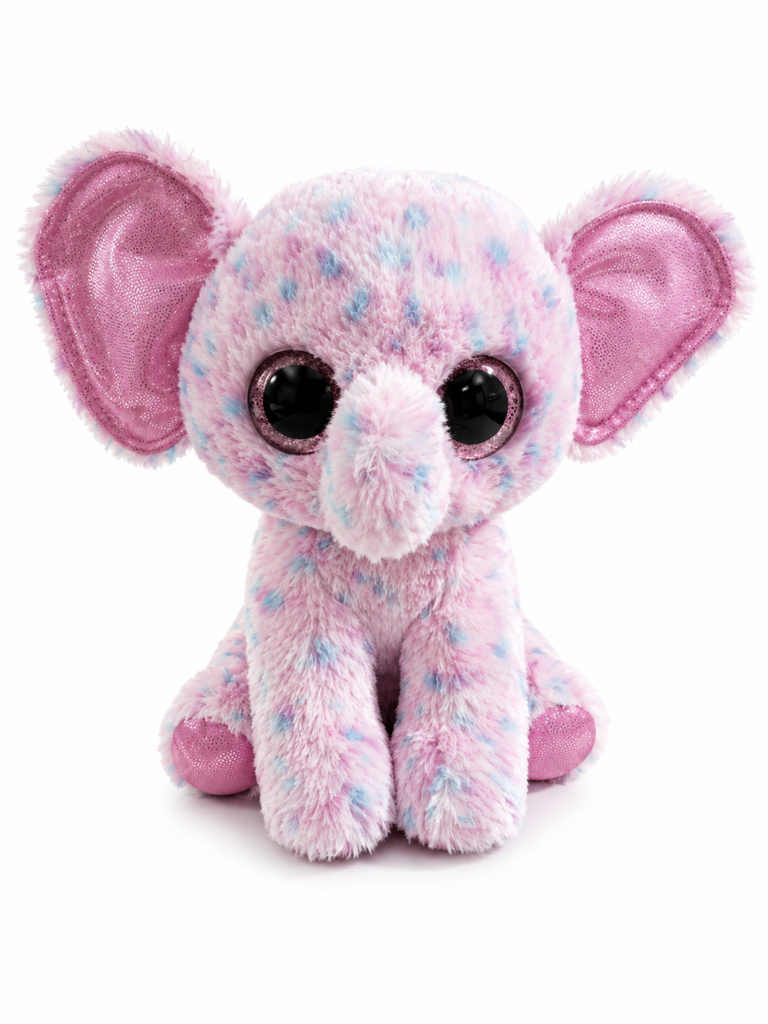 Occhioni Peluche Elefante Rosa – 16 cm