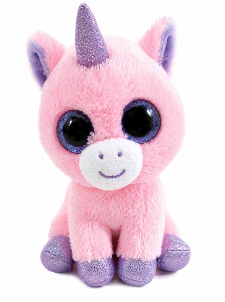Occhioni Peluche Unicorno Rosa – 16 cm