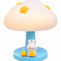 Lampada fungo kawaii con coniglietto