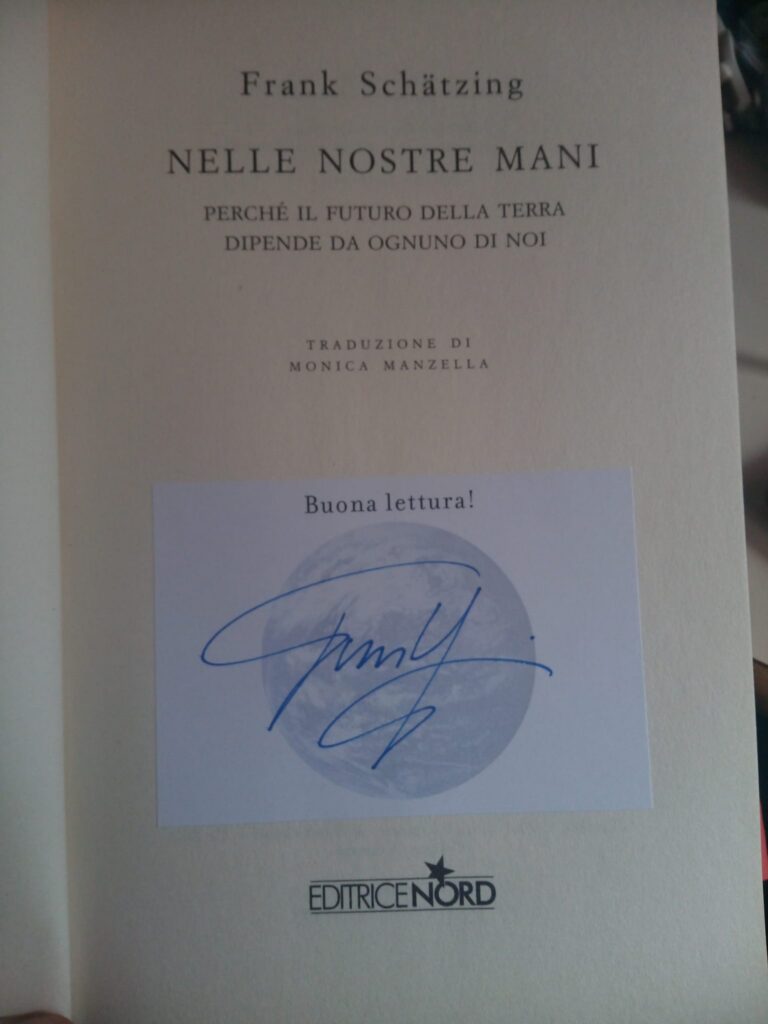 Nelle nostre mani – Libro autografato da Frank Schätzing