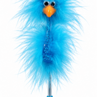 Penna Struzzo (blu) scrive in blu