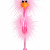 Penna Struzzo (rosa) scrive in blu