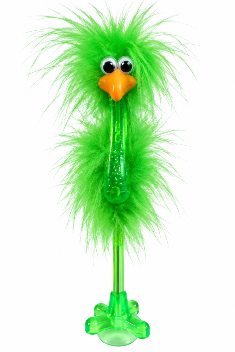 Penna Struzzo (verde) scrive in blu