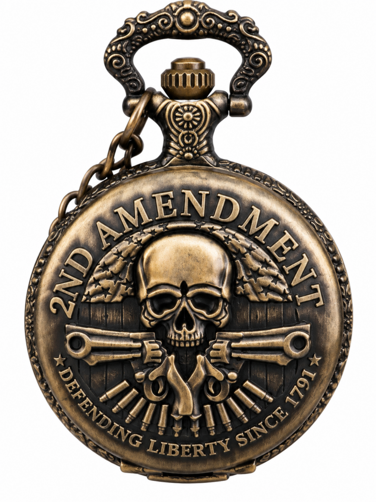 Orologio da Taschino – Steampunk 2nd Amendment – Teschio e Pistole