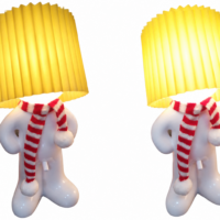 Lampada da scrivania a LED con interruttore divertente Ominio in piedi