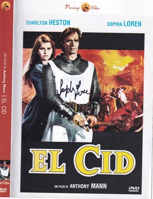 Sophia Loren – El Cid DVD Hand Signed Autografato